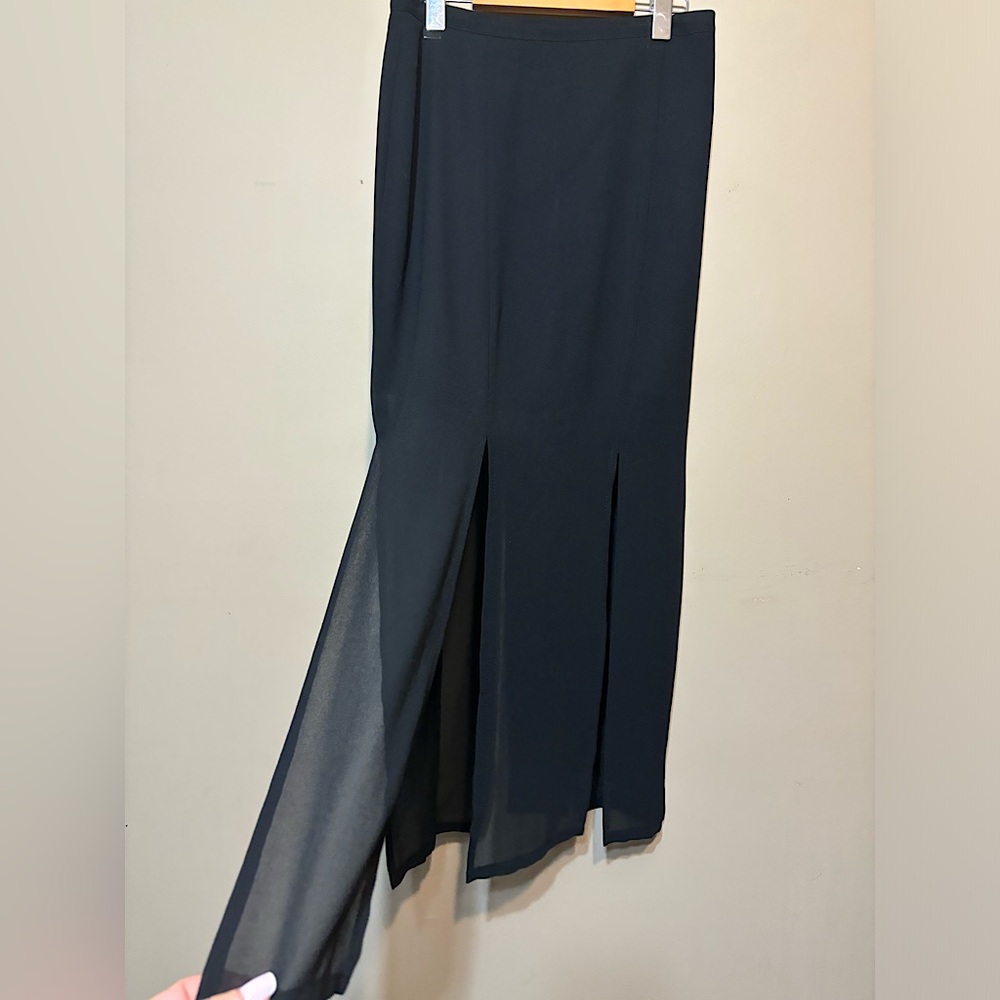 POSE Vintage Maxi Sheer Bottom Panels, Partially Lined